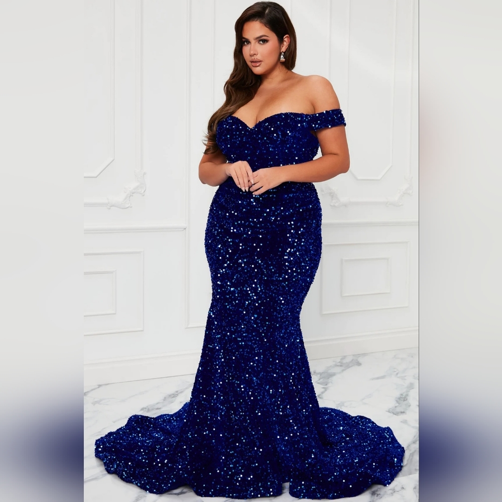 Royal Sequin Gown